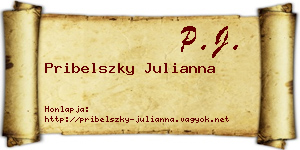 Pribelszky Julianna névjegykártya